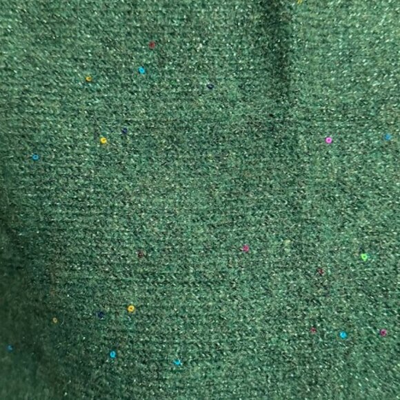 Soft Green Sparkly Knit Shawl Wrap Scarf - Picture 4 of 4